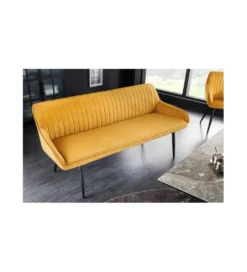 Ławka HAVIER Turin 160 cm musztardowo-żółta*Invicta Interior Clearance
