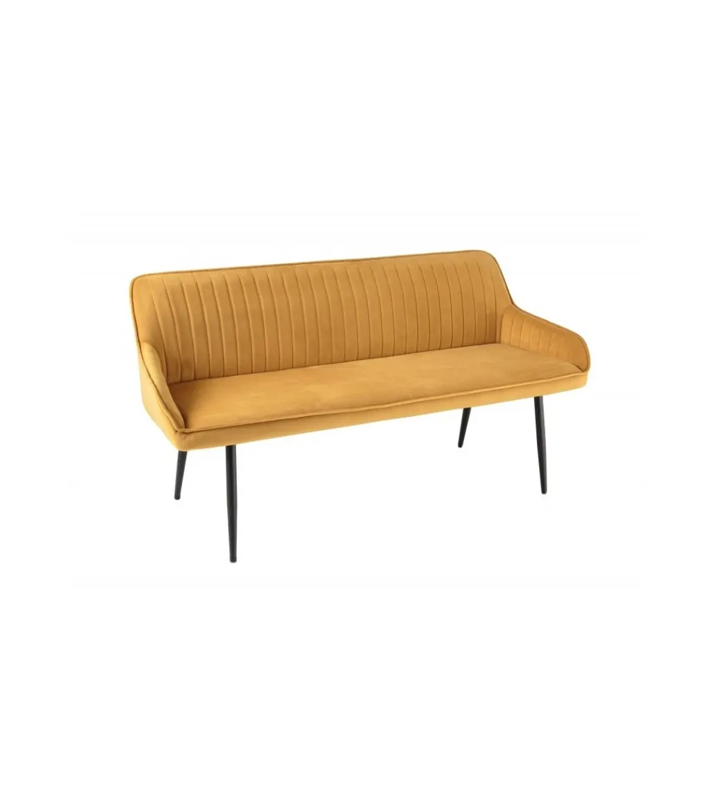 Ławka HAVIER Turin 160 cm musztardowo-żółta*Invicta Interior Clearance