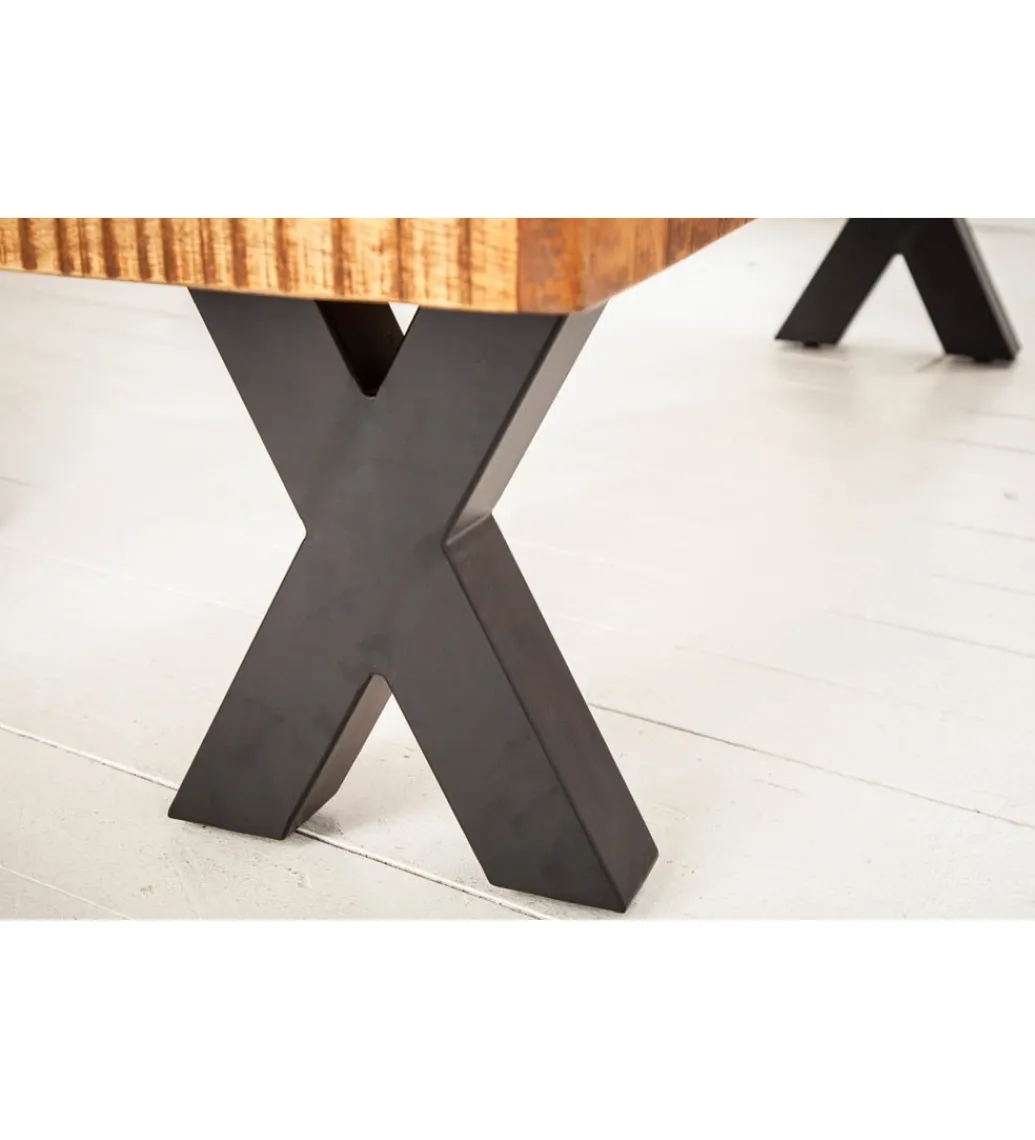 Ławka Iron Craft X 160 cm drewno Mango*Invicta Interior Outlet