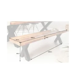 Ławka Iron Craft X 200 cm Mango*Invicta Interior New