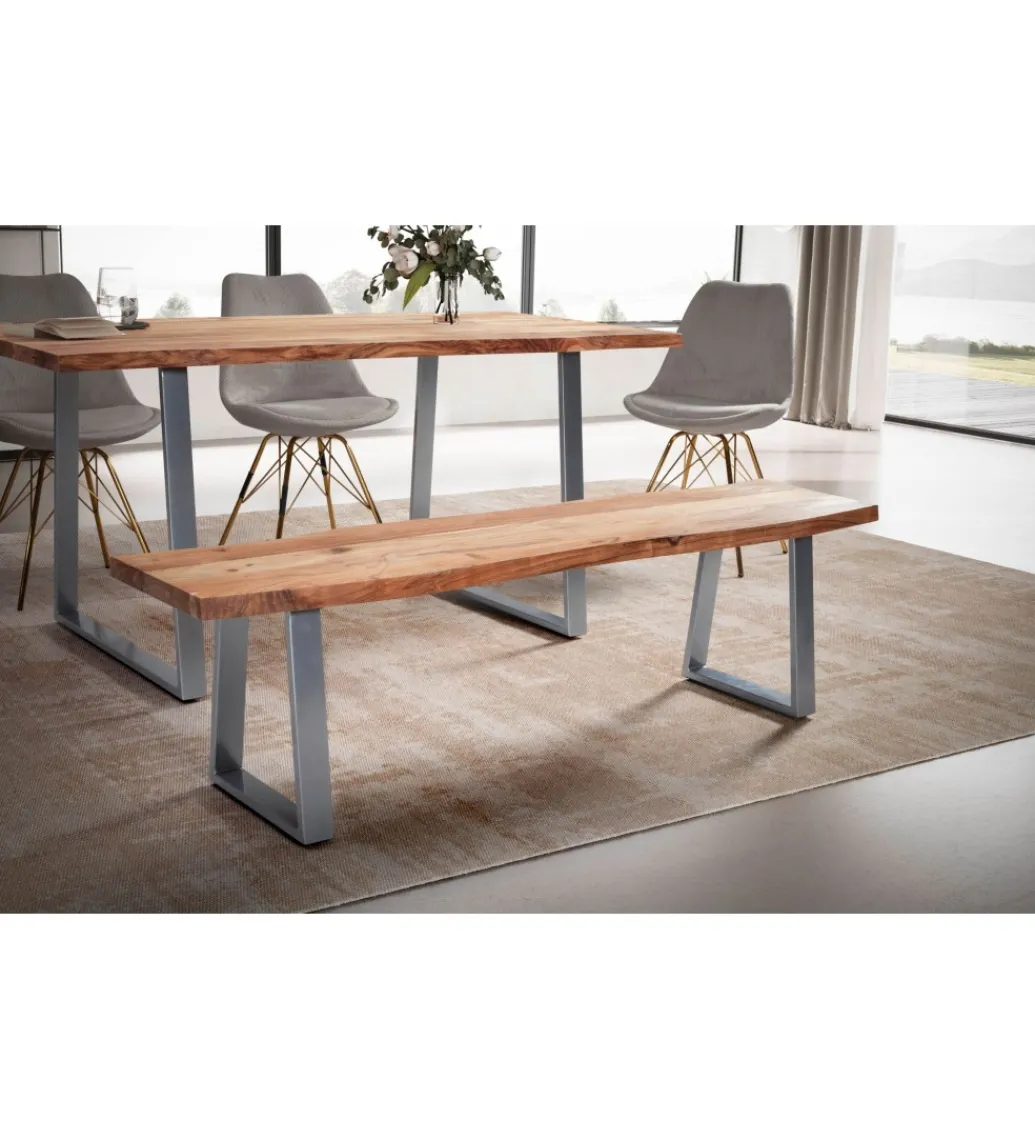 Ławka KORNEL 140 cm drewno akacja*WOHNLING, GERMANY Sale