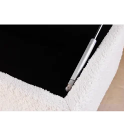 Ławka LOFT z szafką 100 cm bouclé biała*Invicta Interior Clearance