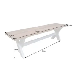 Ławka Long Island 160 cm Mango*Invicta Interior Clearance
