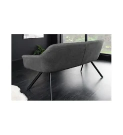 Ławka LUISA 165 cm antracytowa*Invicta Interior Online