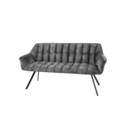 Ławka LUISA 165 cm ciemnoszara*Invicta Interior Clearance