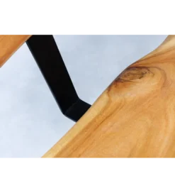 Ławka MAMMUT 200 cm nogi U drewno akacja kolorze miodu*Invicta Interior Best
