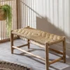 Ławka NEBERNLI 92 cm drewno mango naturalna*Zona-Design Discount