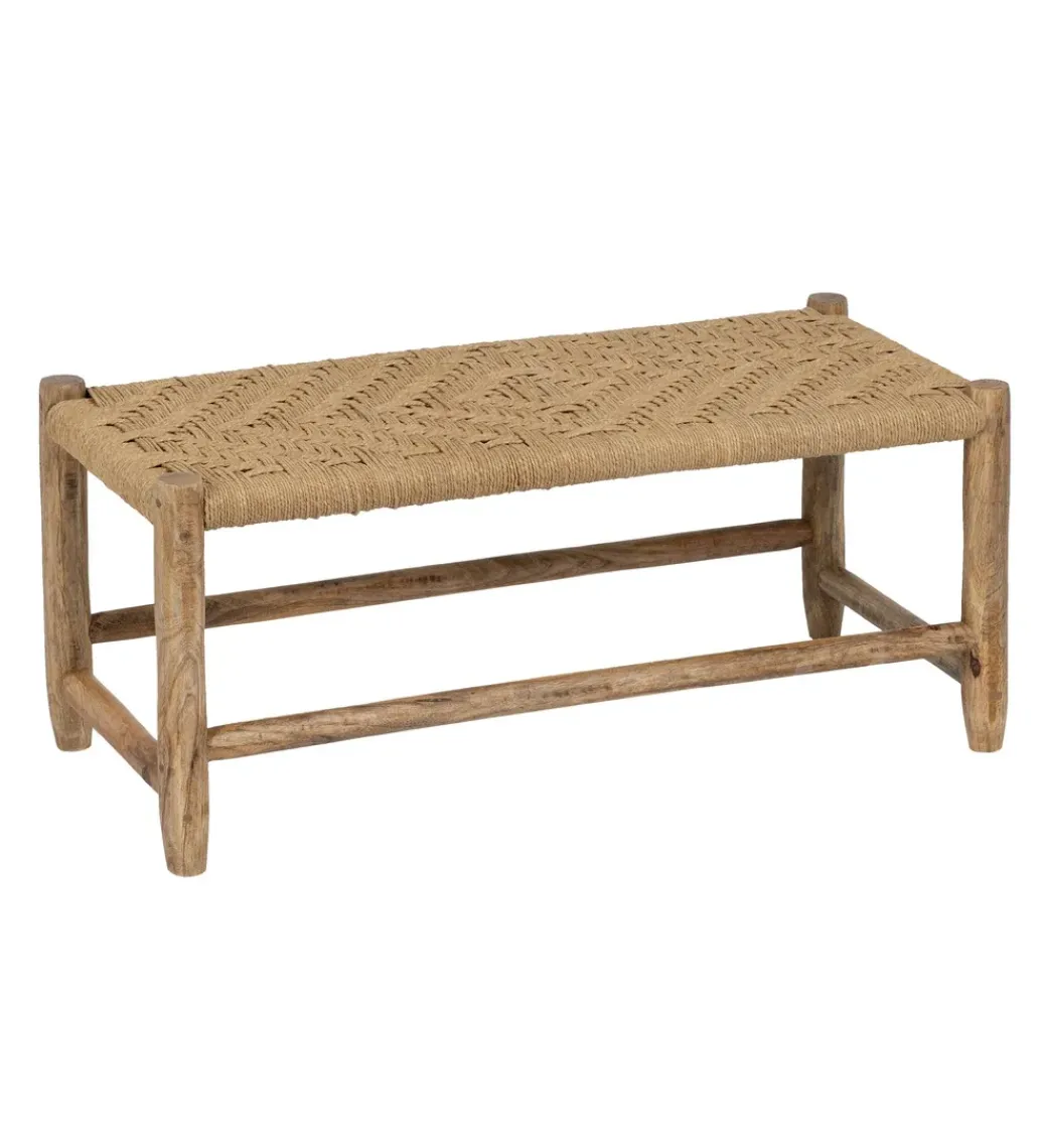 Ławka NEBERNLI 92 cm drewno mango naturalna*Zona-Design Discount