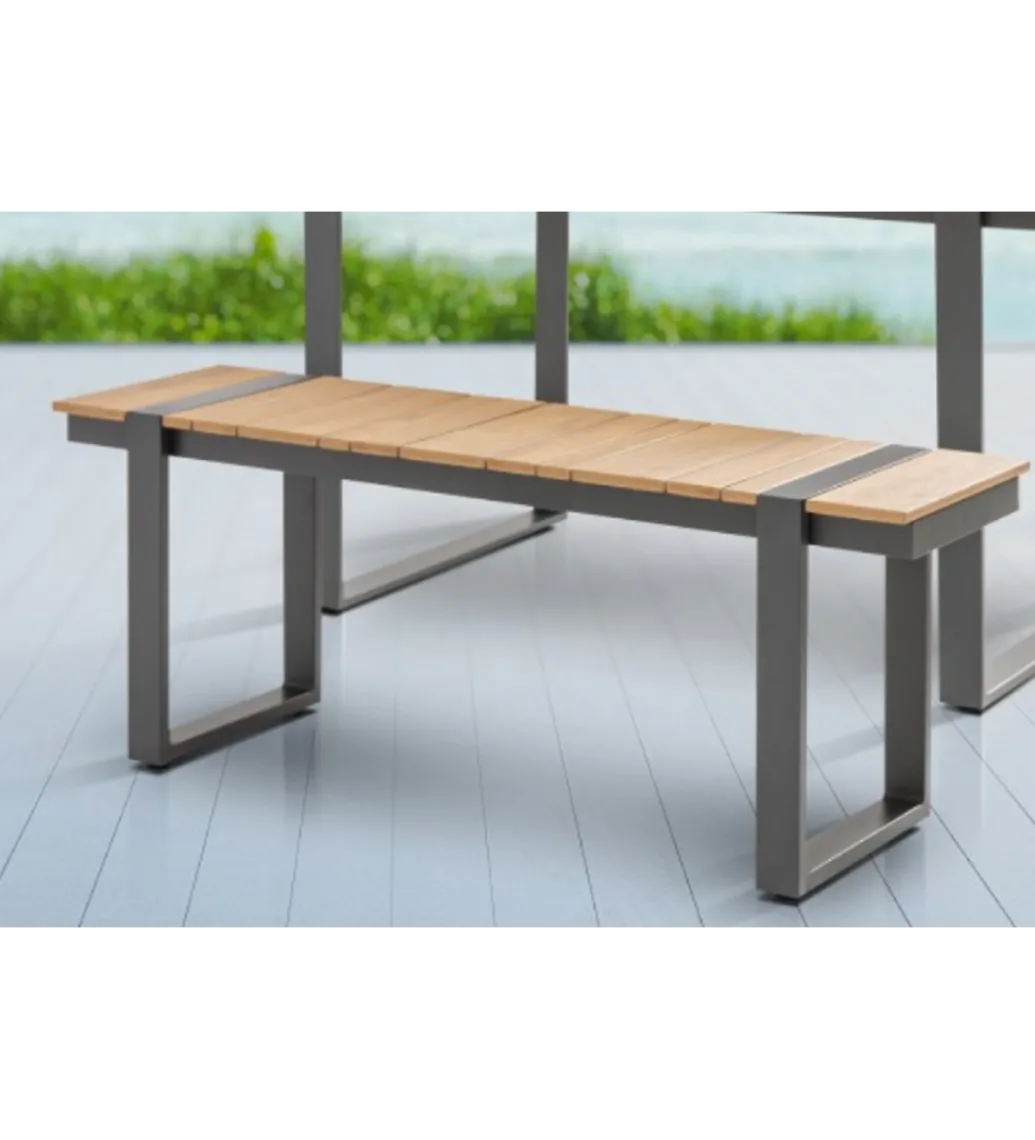 Ławka ogrodowa TORTUGA 123 cm w optyce drewna*Invicta Interior - przedsprzedaż Discount
