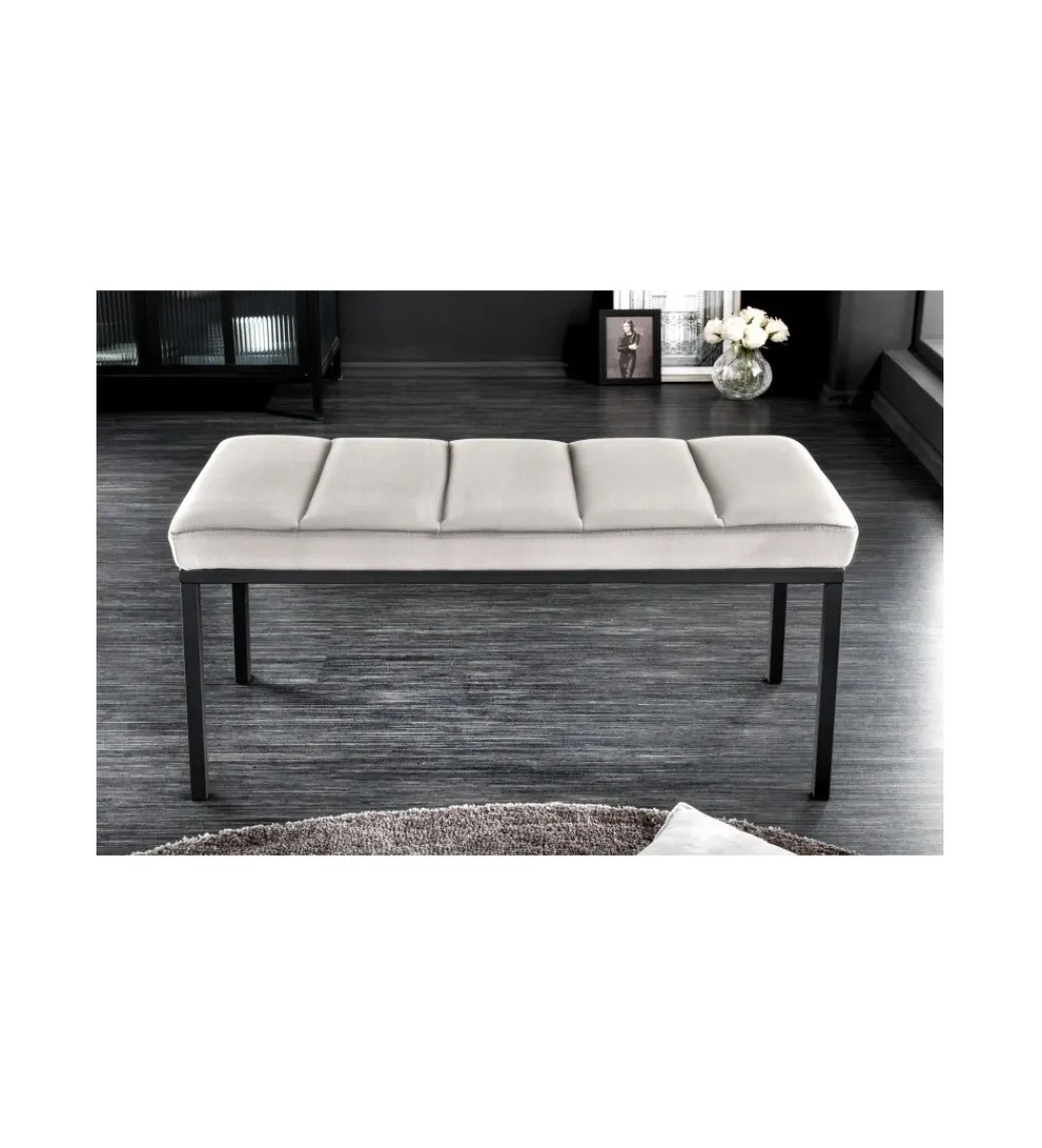 Ławka OLIWIA II 80 cm jasnoszara*Invicta Interior Clearance