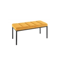 Ławka OLIWIA II 80 cm sztruks musztardowo- żółta*Invicta Interior Outlet