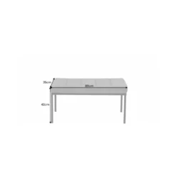 Ławka OLIWIA II 80 cm sztruks zielona*Invicta Interior New