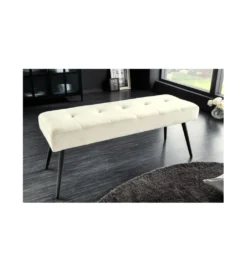 Ławka OLIWIA III 100 cm kremowa*Invicta Interior Discount