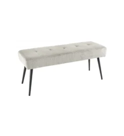 Ławka OLIWIA III 100 cm szturks jasnoszara*Invicta Interior Discount