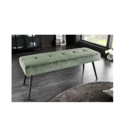 Ławka OLIWIA III 100 cm szturks zielona*Invicta Interior Outlet