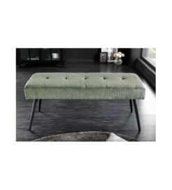 Ławka OLIWIA III 100 cm szturks zielona*Invicta Interior Outlet