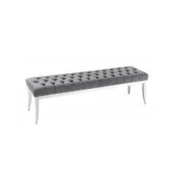 Ławka OXANA Modern Barock 164 cm Szara*Invicta Interior Online
