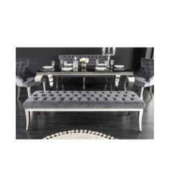 Ławka OXANA Modern Barock 164 cm Szara*Invicta Interior Online