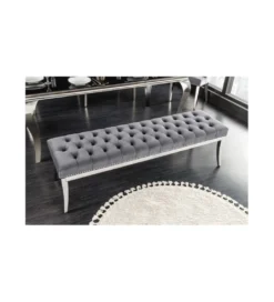 Ławka OXANA Modern Barock 164 cm Szara*Invicta Interior Online