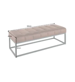 Ławka PETIT BEAUTÉ 110 cm szary taupe*Invicta Interior - przedsprzedaż Sale