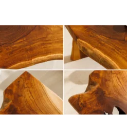 Ławka ROOT 100 cm drewno teak naturalny brąz*Invicta Interior - przedsprzedaż Best