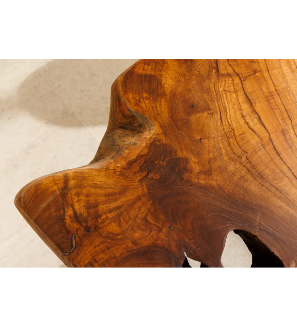 Ławka ROOT 100 cm drewno teak naturalny brąz*Invicta Interior - przedsprzedaż Best