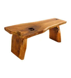 Ławka ROOT 100 cm drewno teak naturalny brąz*Invicta Interior - przedsprzedaż Best