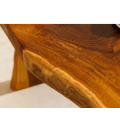 Ławka ROOT 100 cm drewno teak naturalny brąz*Invicta Interior - przedsprzedaż Best