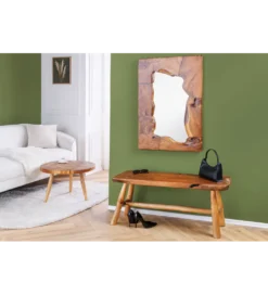 Ławka ROOT 100 cm drewno teak naturalny brąz*Invicta Interior New