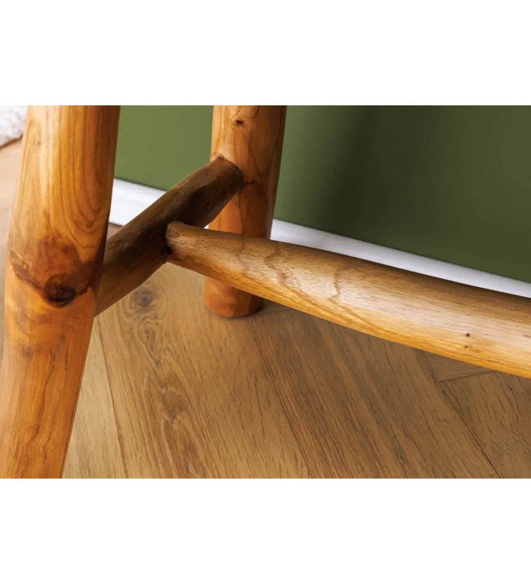 Ławka ROOT 100 cm drewno teak naturalny brąz*Invicta Interior New
