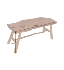 Ławka ROOT 100 cm drewno teak naturalny brąz*Invicta Interior New