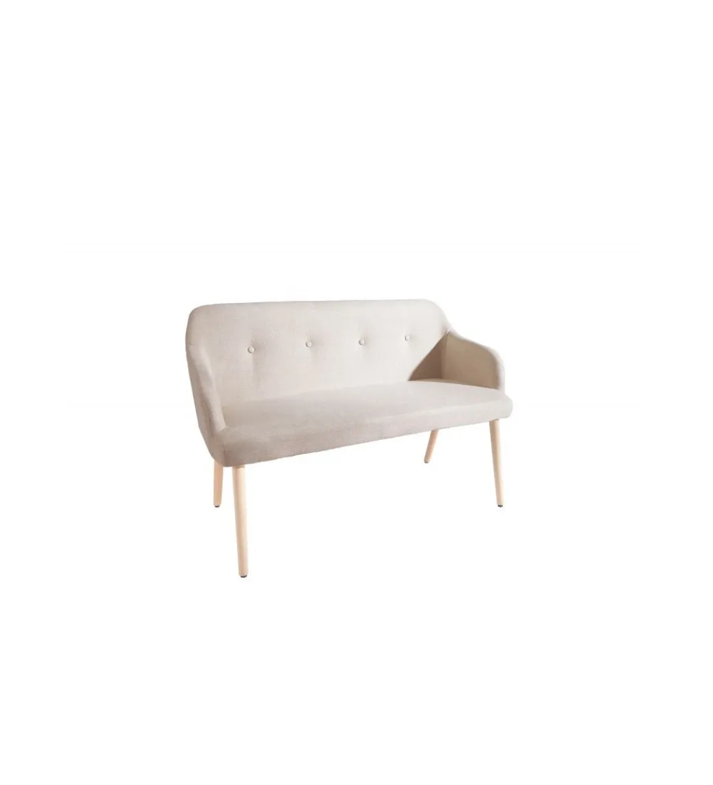 Ławka Scandinavia beżowa 116 cm*Invicta Interior Best