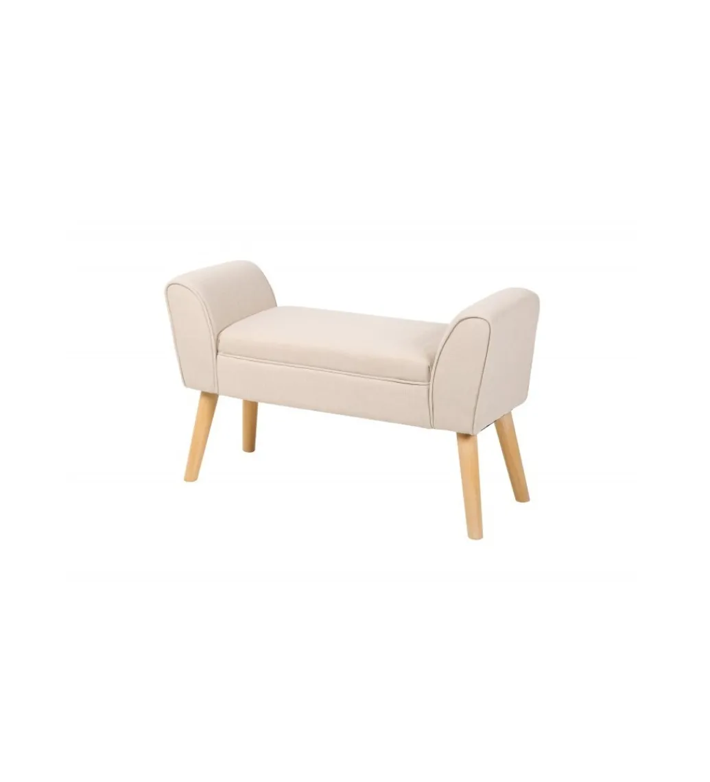 Ławka Scarlett 90 cm beżowa*Invicta Interior Hot
