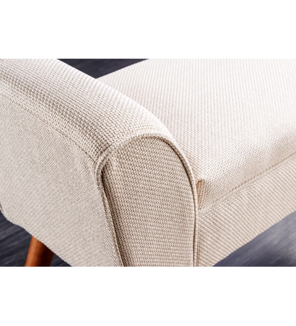 Ławka SCARLETT 90 cm beżowa*Invicta Interior Outlet