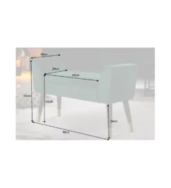 Ławka SCARLETT 90 cm szmaragdowa*Invicta Interior Hot