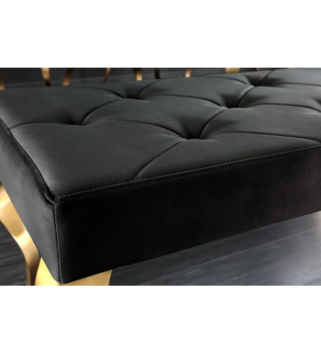 Ławka TRENTINO Modern Barock 172 cm czarna*Invicta Interior Sale