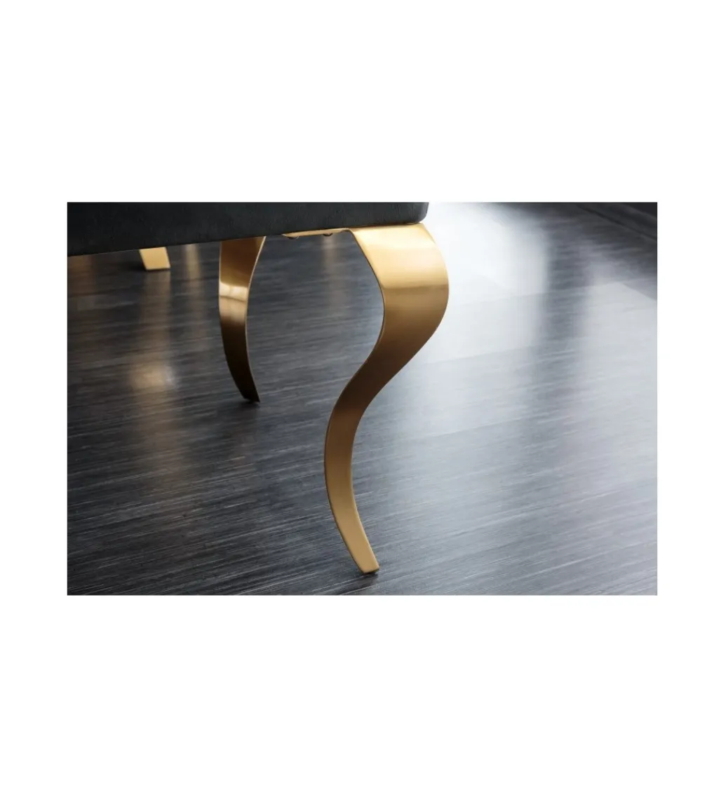 Ławka TRENTINO Modern Barock 172 cm czarna*Invicta Interior Sale