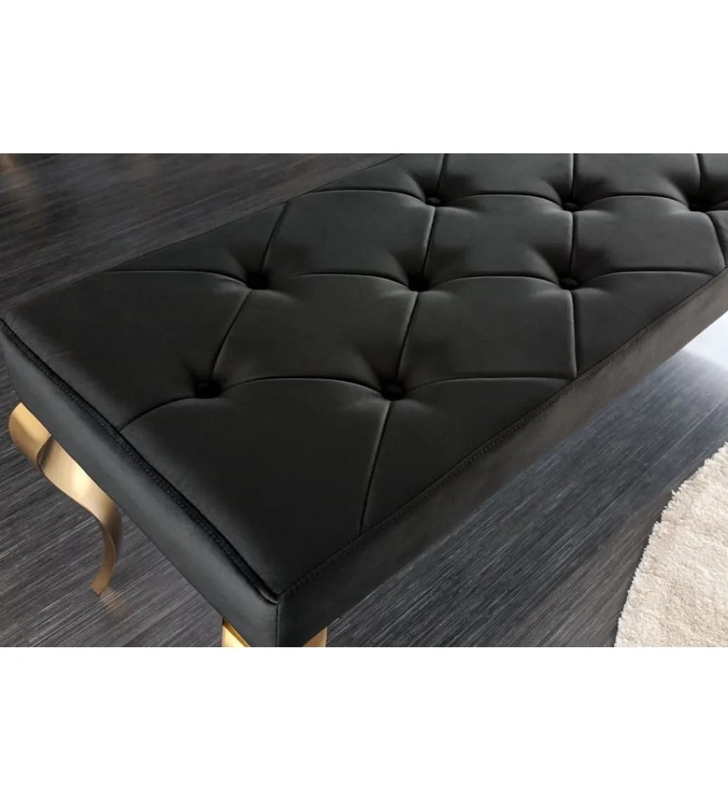 Ławka TRENTINO Modern Barock 172 cm czarna*Invicta Interior Sale