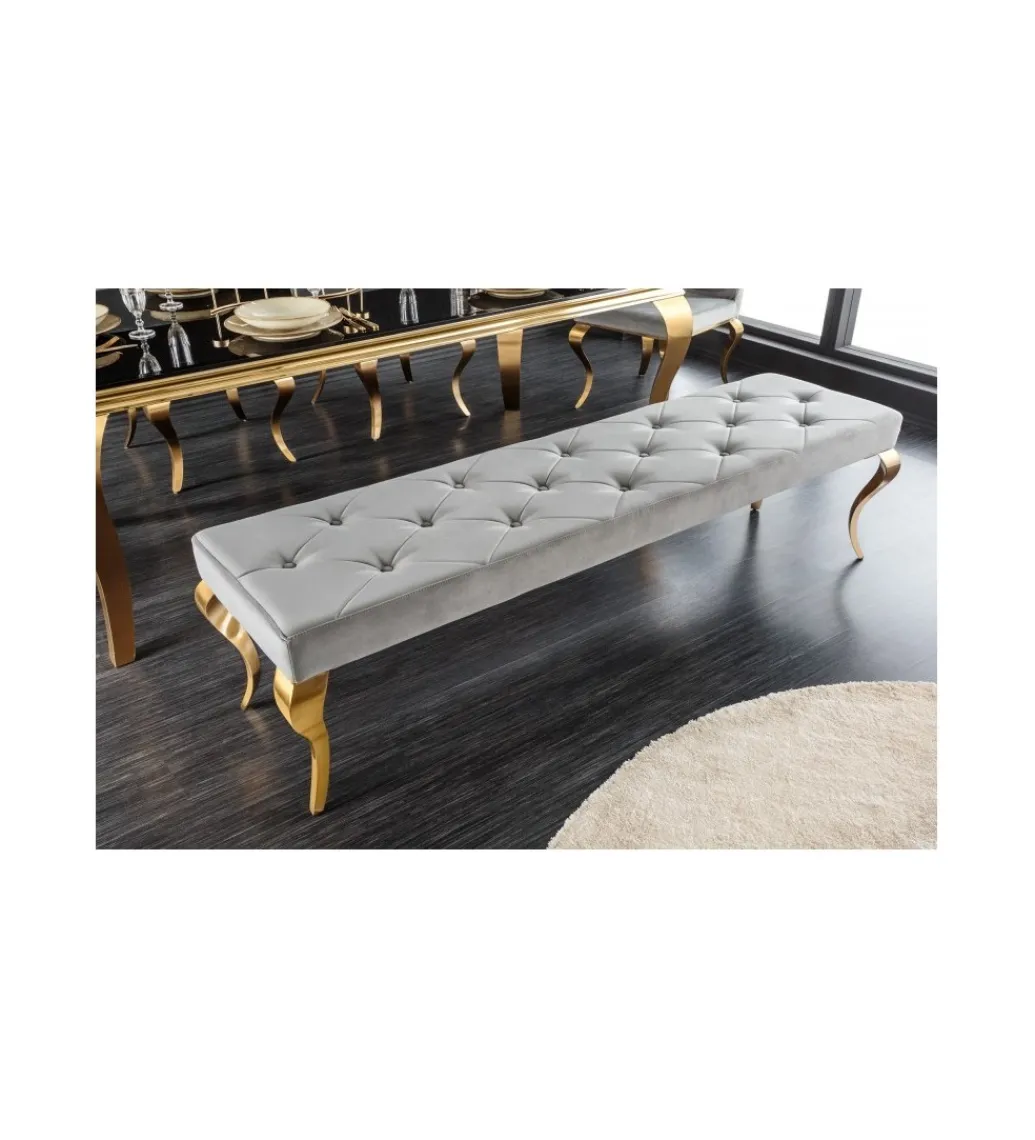 Ławka TRENTINO Modern Barock 172 cm szara*Invicta Interior Sale