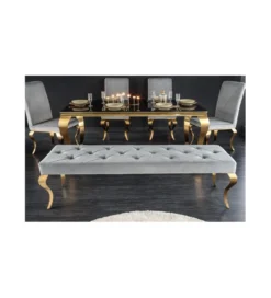 Ławka TRENTINO Modern Barock 172 cm szara*Invicta Interior Sale