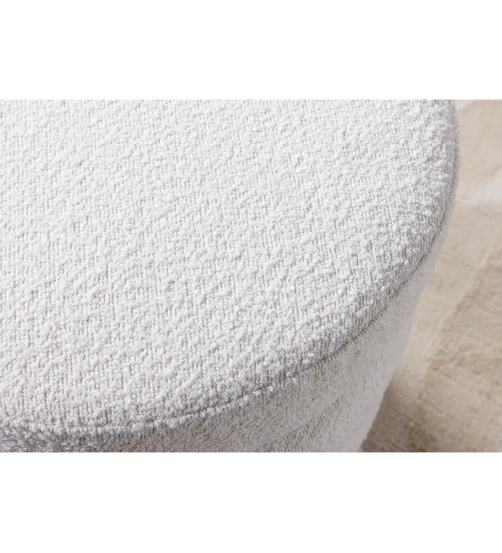 Ławka VOQUE 115 cm z pojemnikiem Bouclé kremowo biała*Invicta Interior Discount