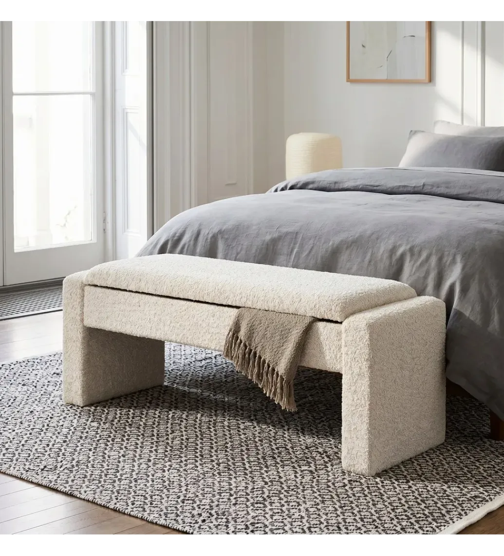 Ławka WESTEMA 117 cm kremowa*Zona-Design