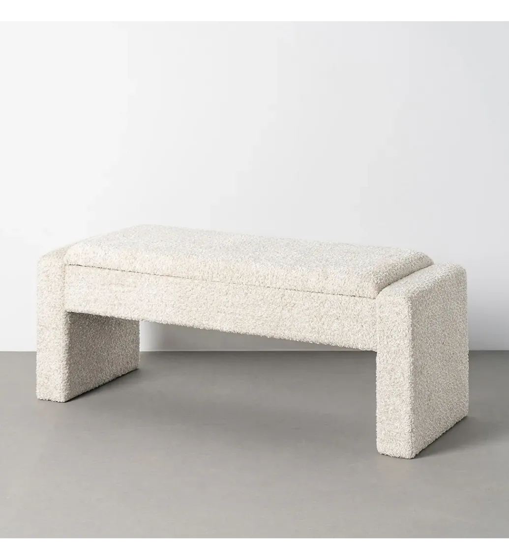 Ławka WESTEMA 117 cm kremowa*Zona-Design