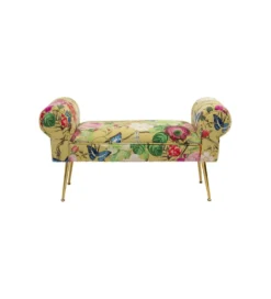 Ławka WING FLOWER FEVER 100 cm żółta*KARE Sale