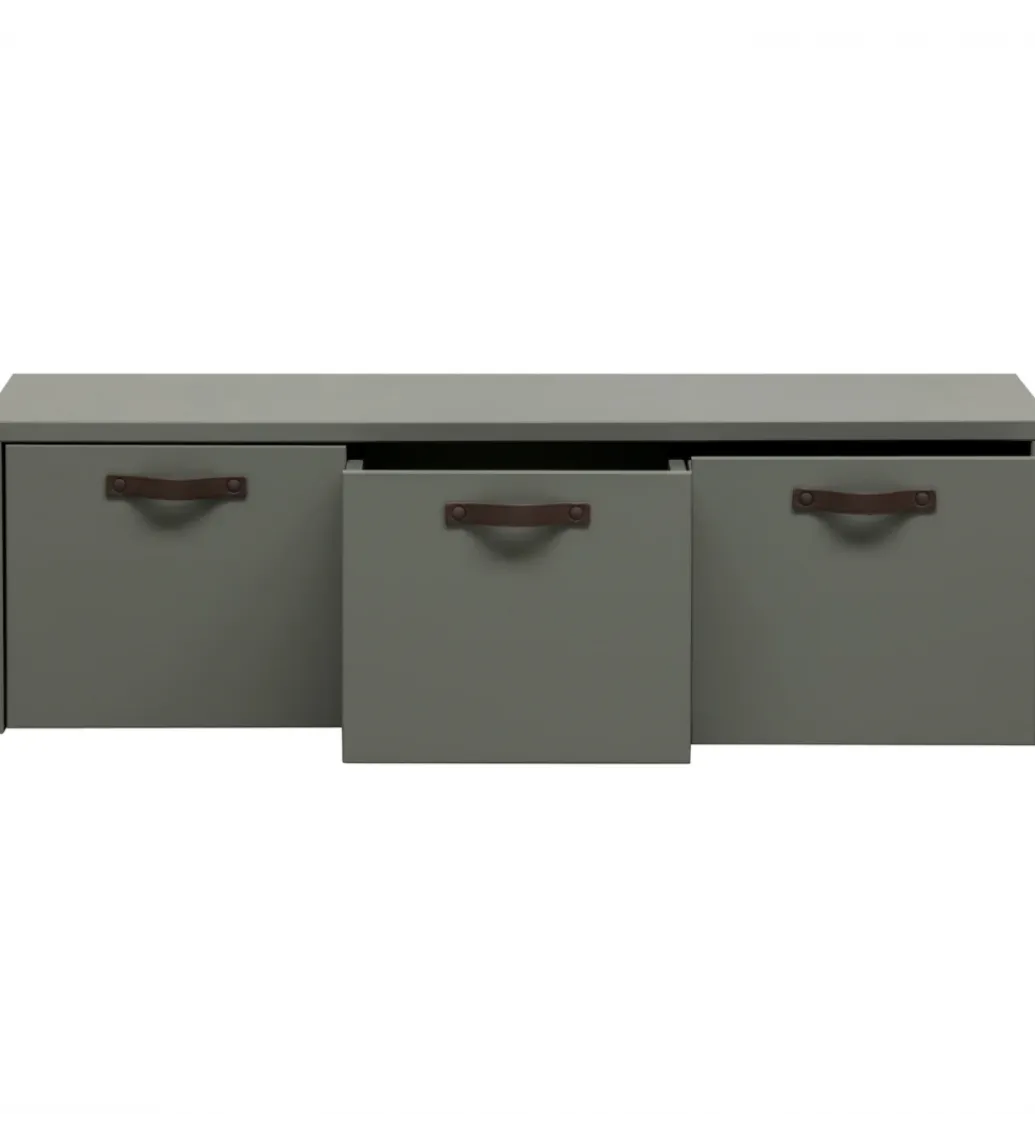 Ławka ze schowkiem STAGE 120 cm drewno sosny zielona*WOOOD