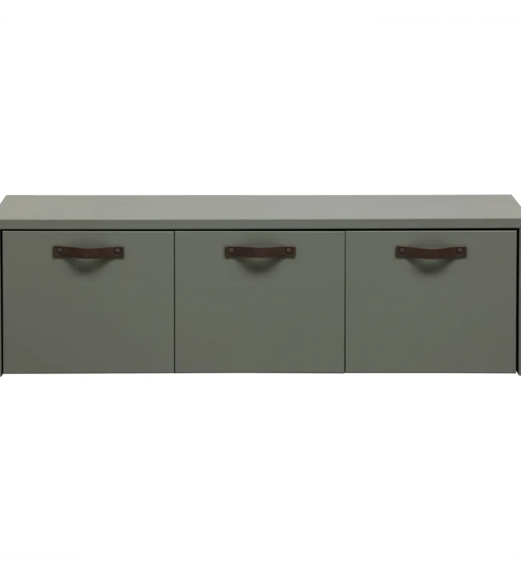 Ławka ze schowkiem STAGE 120 cm drewno sosny zielona*WOOOD