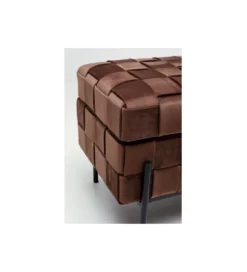 Ławka ze schowkiem WEAVE 121 cm mocca*KARE Hot