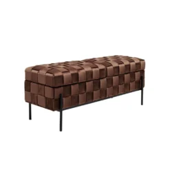 Ławka ze schowkiem WEAVE 121 cm mocca*KARE Hot