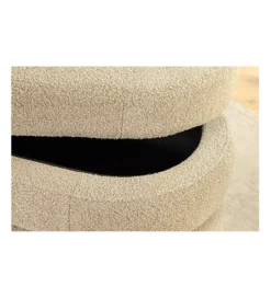 Ławka z schowkiem VOQUE 115 cm bouclé taupe*Invicta Interior Clearance
