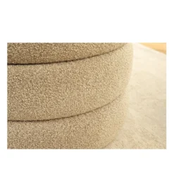 Ławka z schowkiem VOQUE 115 cm bouclé taupe*Invicta Interior Clearance